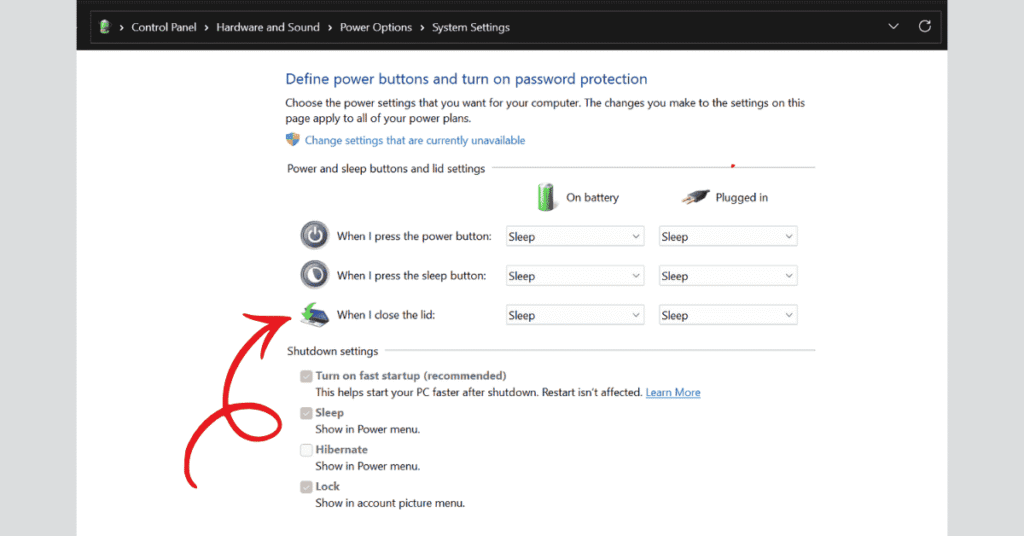 How to Put a Laptop in Sleep Mode on Windows, Closing the Lid